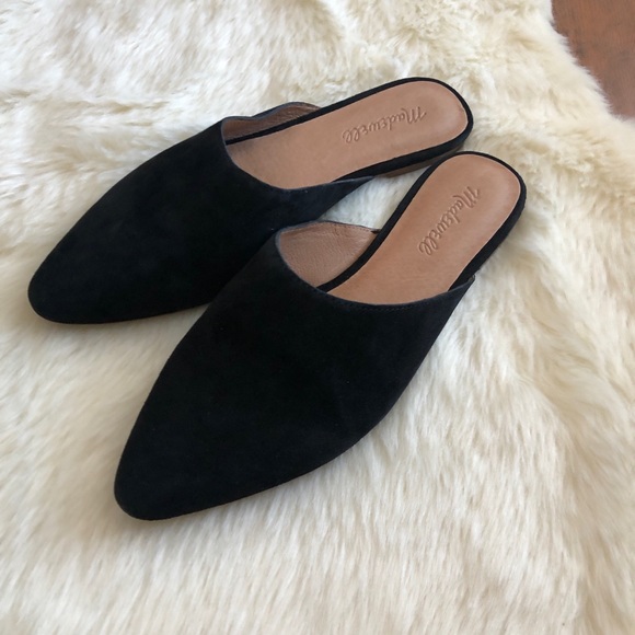 Madewell suede remi mule in true black - Picture 2 of 4